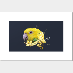 yellow-headed parrot Posters and Art